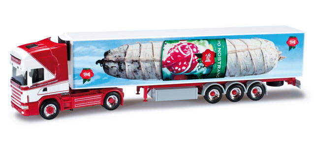 Scania TL refrigerated box semitrailer "Huber AG"