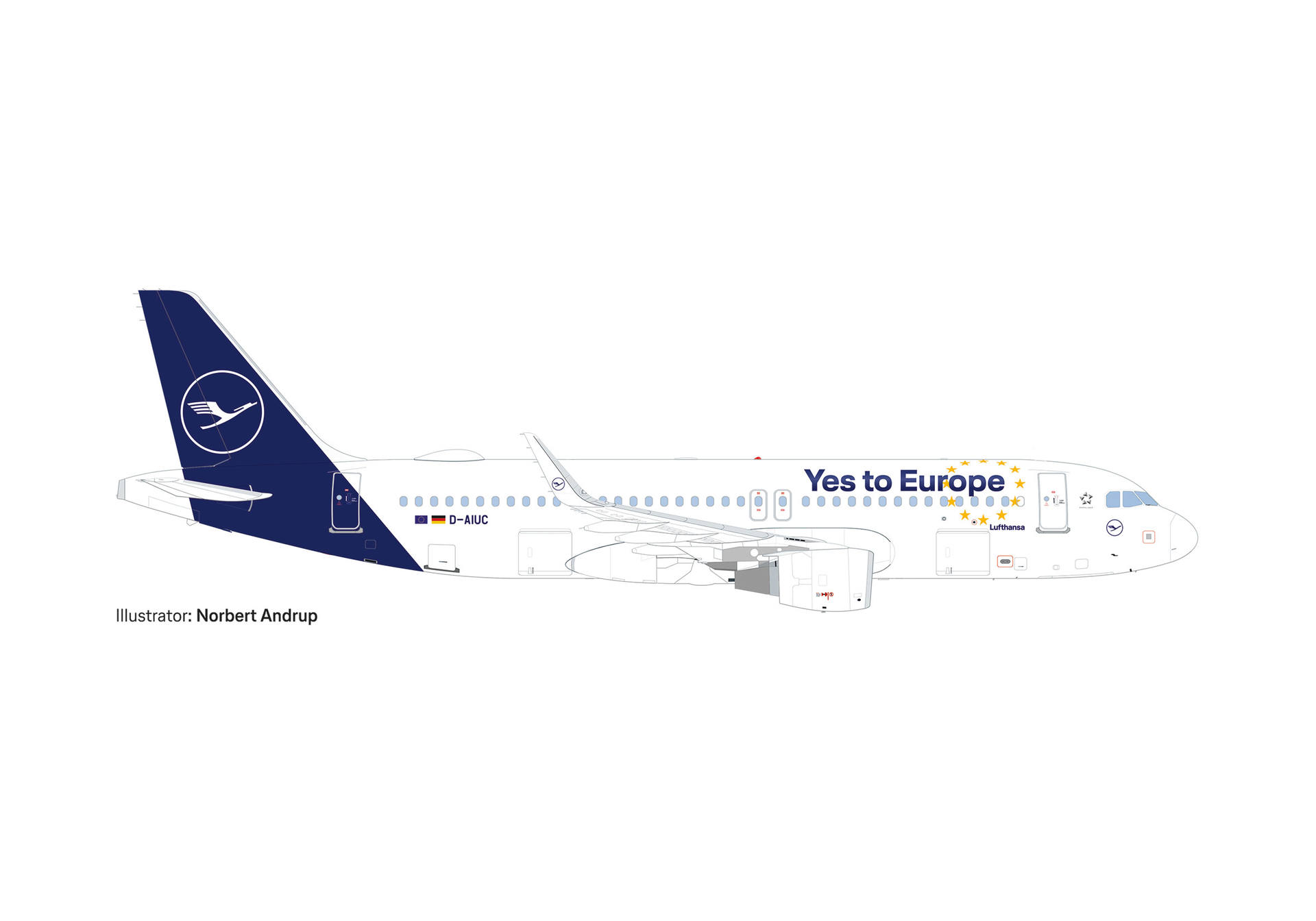 Lufthansa Airbus A320 "Yes to Europe" - D-AIUC