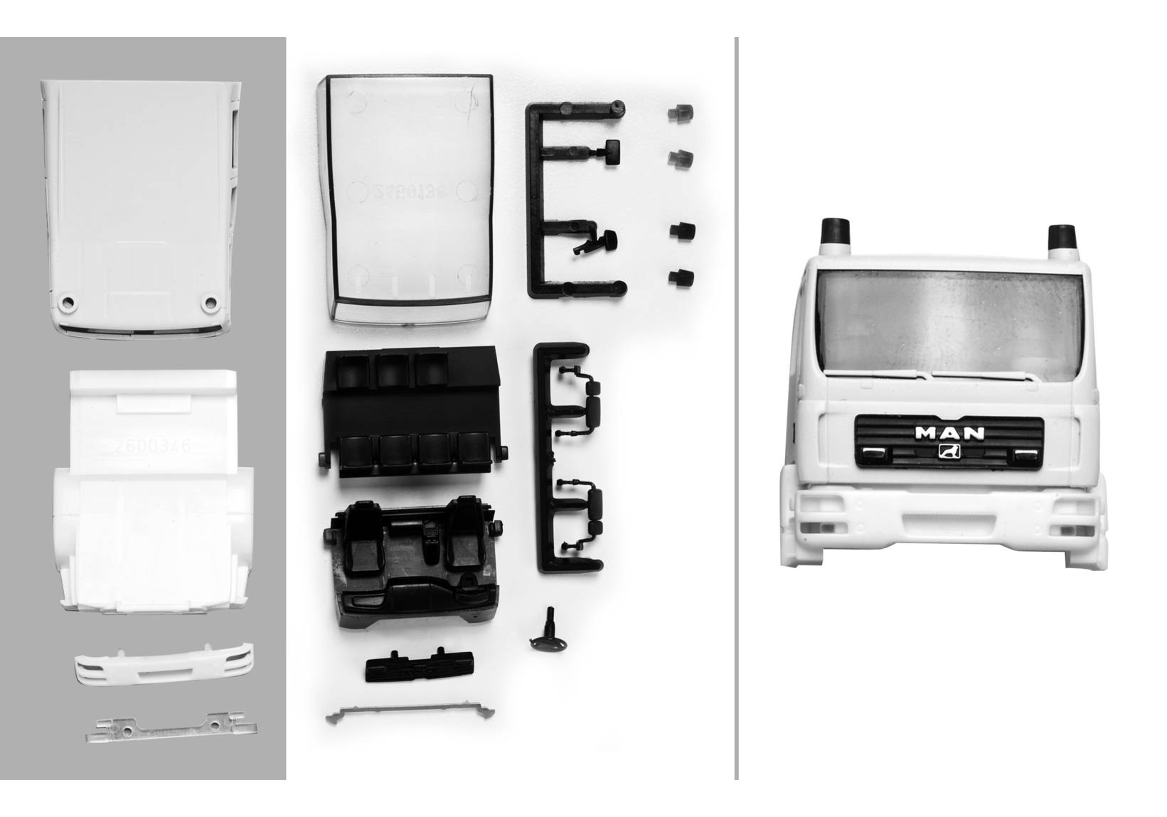 Crew cabin MAN TGM/04 LF 20/16 white Content: 2 pcs.