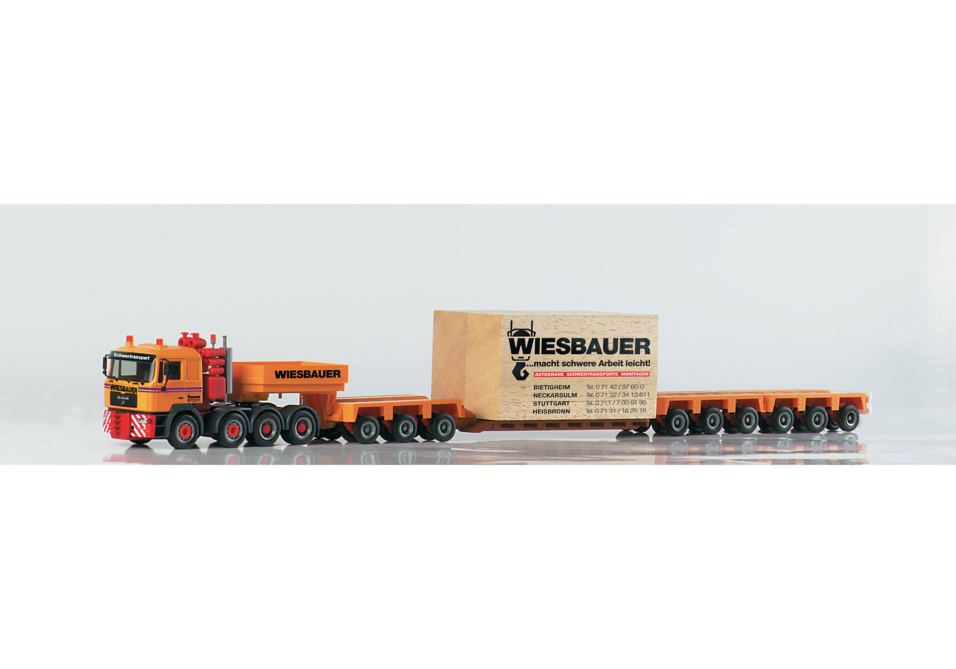 MAN E 2000 lowboy semitrailer "Wiesbauer"