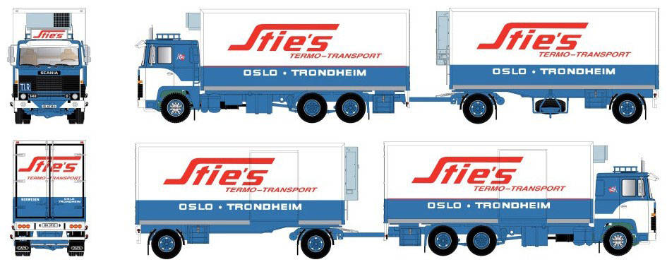 Scania 141 refrigerated trailer "Sties"