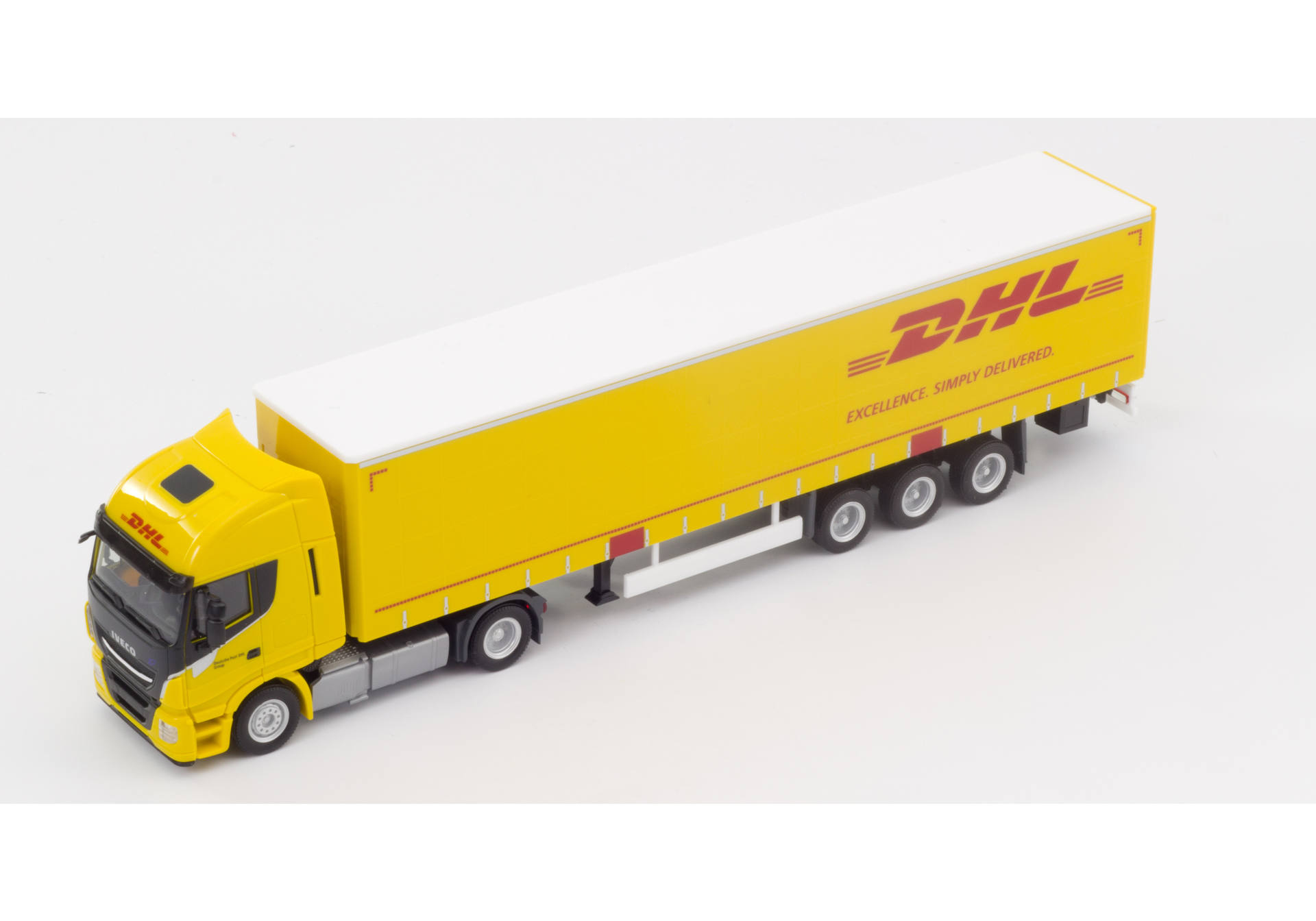 Iveco Stralis XP Gardinenplanen-Sattelzug "DHL"