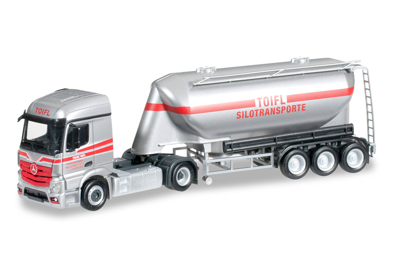 Herpa 1/87 Mercedes-Benz Actros Streamspace Semirimorchio Cisterna Hubert 275789045894 - Foto 14
