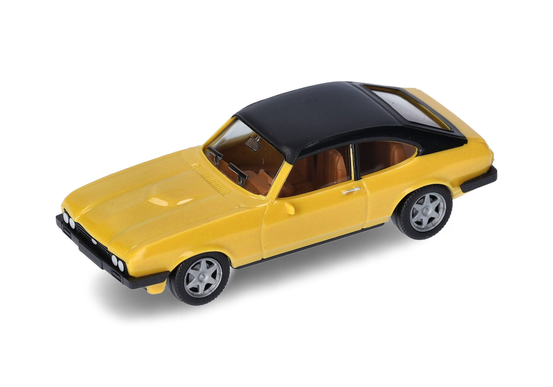 Ford Capri II with vinyl roof, daytona yellow