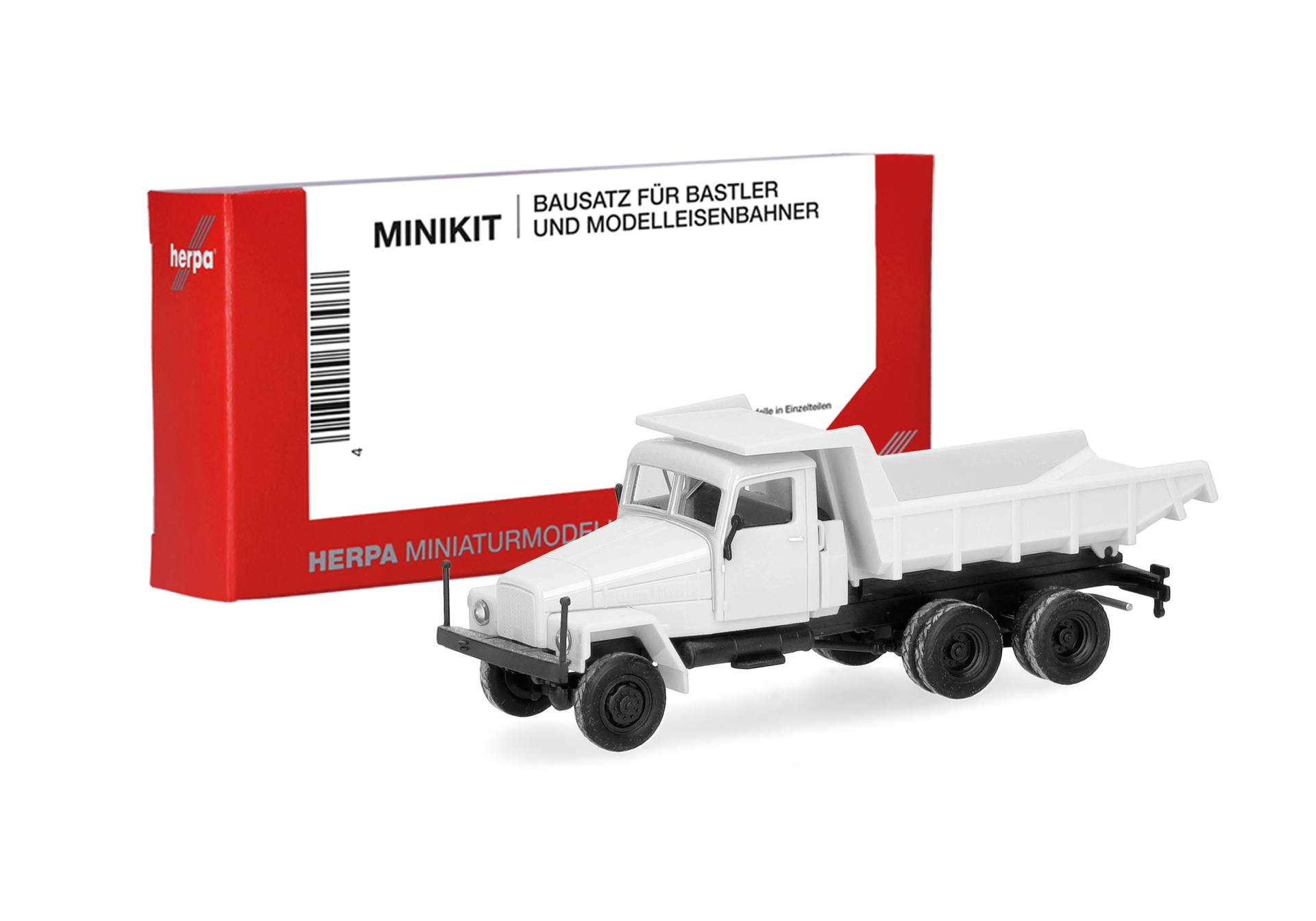 Herpa MiniKit: IFA G5 Muldenkipper-LKW 3achs, weiß