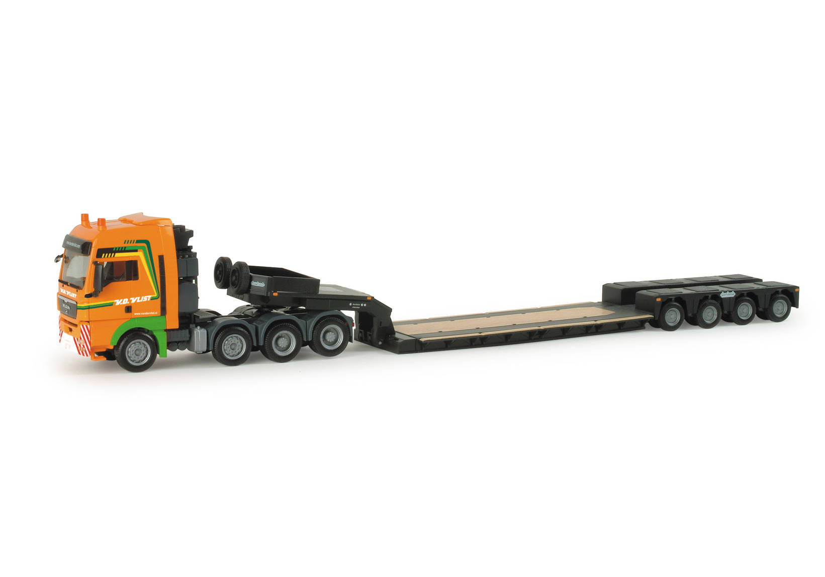 MAN TGX XXL low boy semitrailer "v. d. Vlist" (NL)