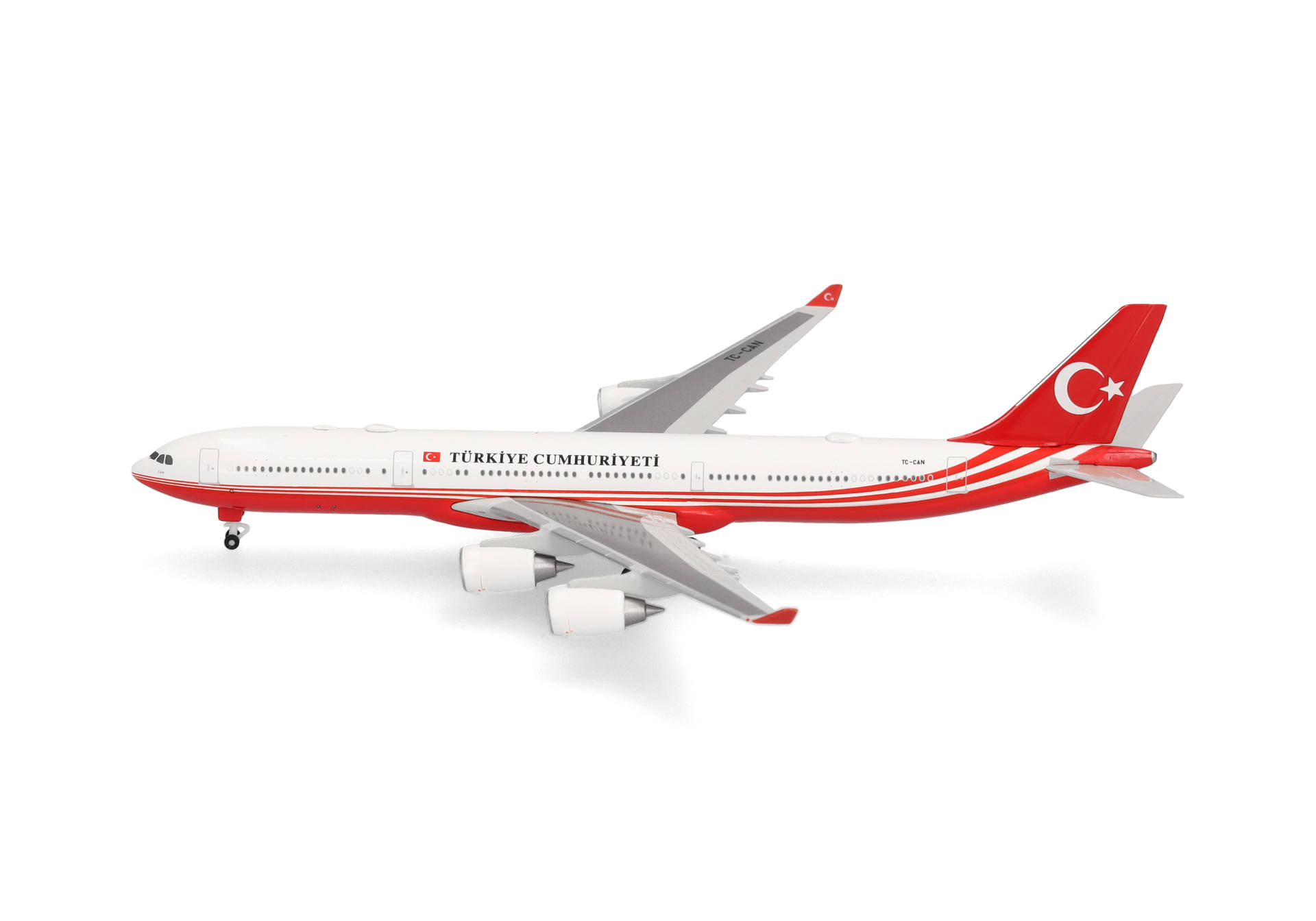 flugzeug, jet, -passagierflugzeug, rot-weiss, Türkei