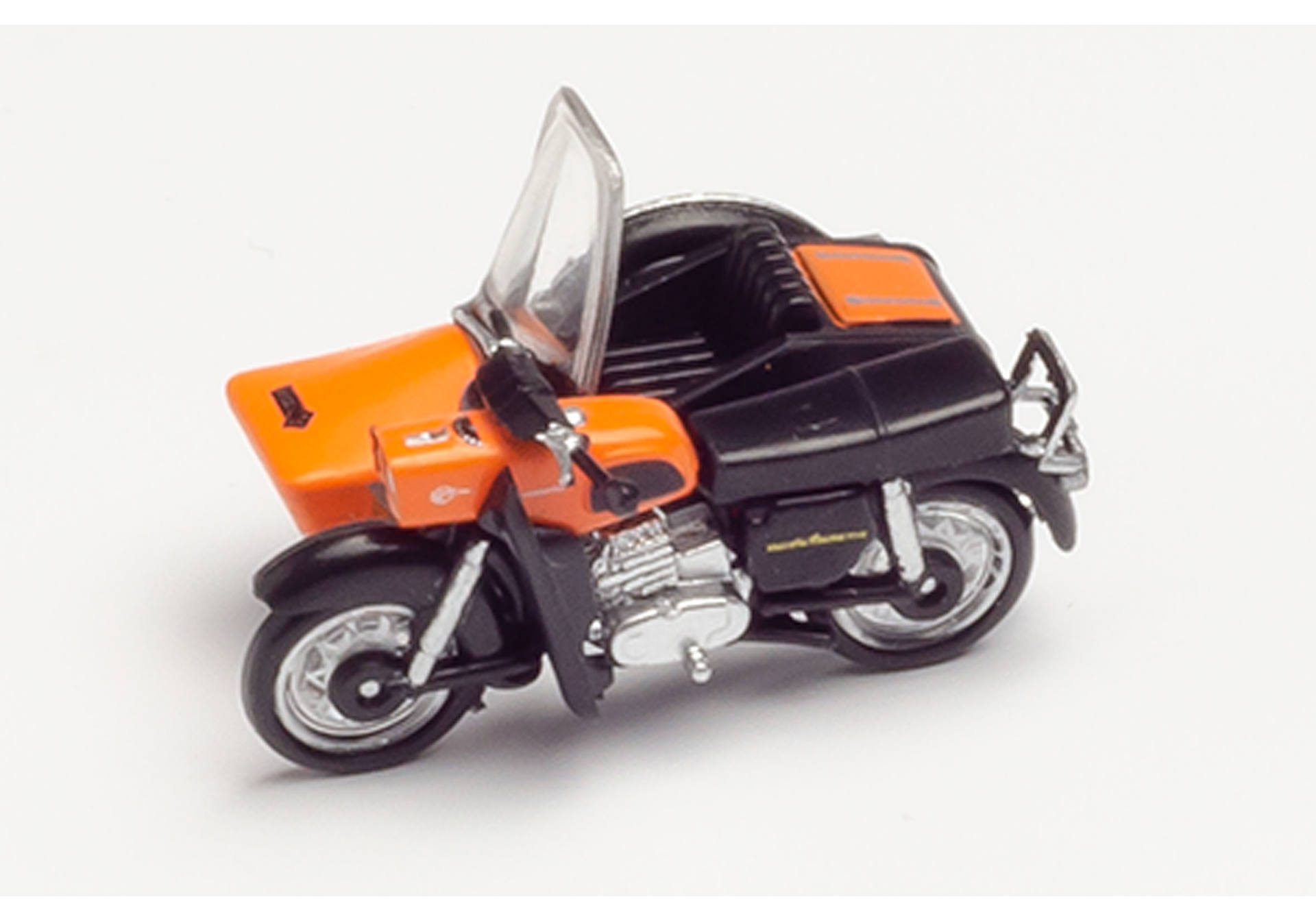MZ 250 mit Beiwagen, orange