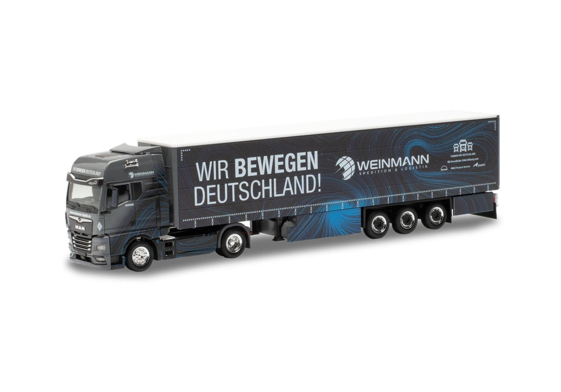 MAN TGX GX curtain canvas semitrailer "Weinmann/Wir bewegen Deutschland/MAN Truck & bus SE"