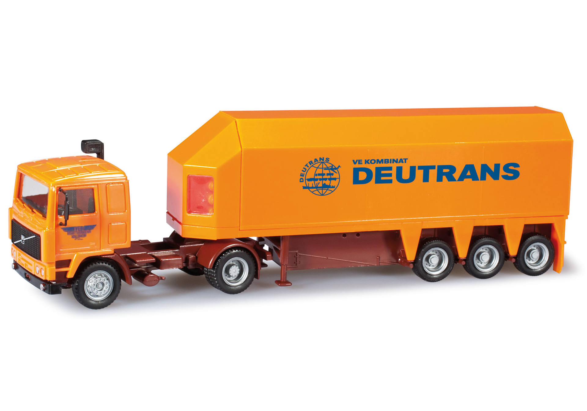 Volvo glass transporter semitrailer "VEB Kraftverkehr Waldheim, operating part Torgau"