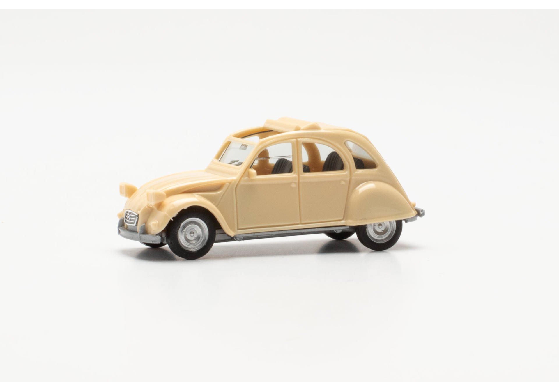 Citroën 2 CV roll top open, ivory