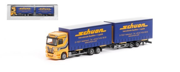 Mercedes-Benz Actros LH '02 Wechselgardinenplanen-Hängerzug Sonderkarton