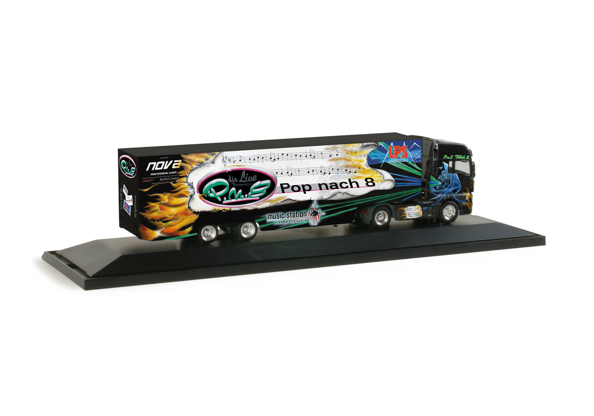 MAN TGA XXL box semitrailer "Pop nach 8"