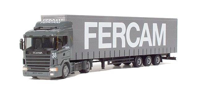 Herpa Scania 124 Gardinenplanen Sattelzug Fercam 256674