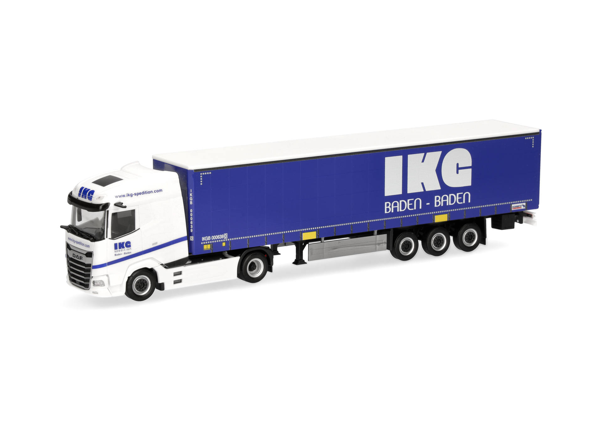 truck, tractor-trailer, blue trailer, semi-trailer, DAF truck, truck, tractor-trailer, semi-trailer, blue-white, cargo-trailer