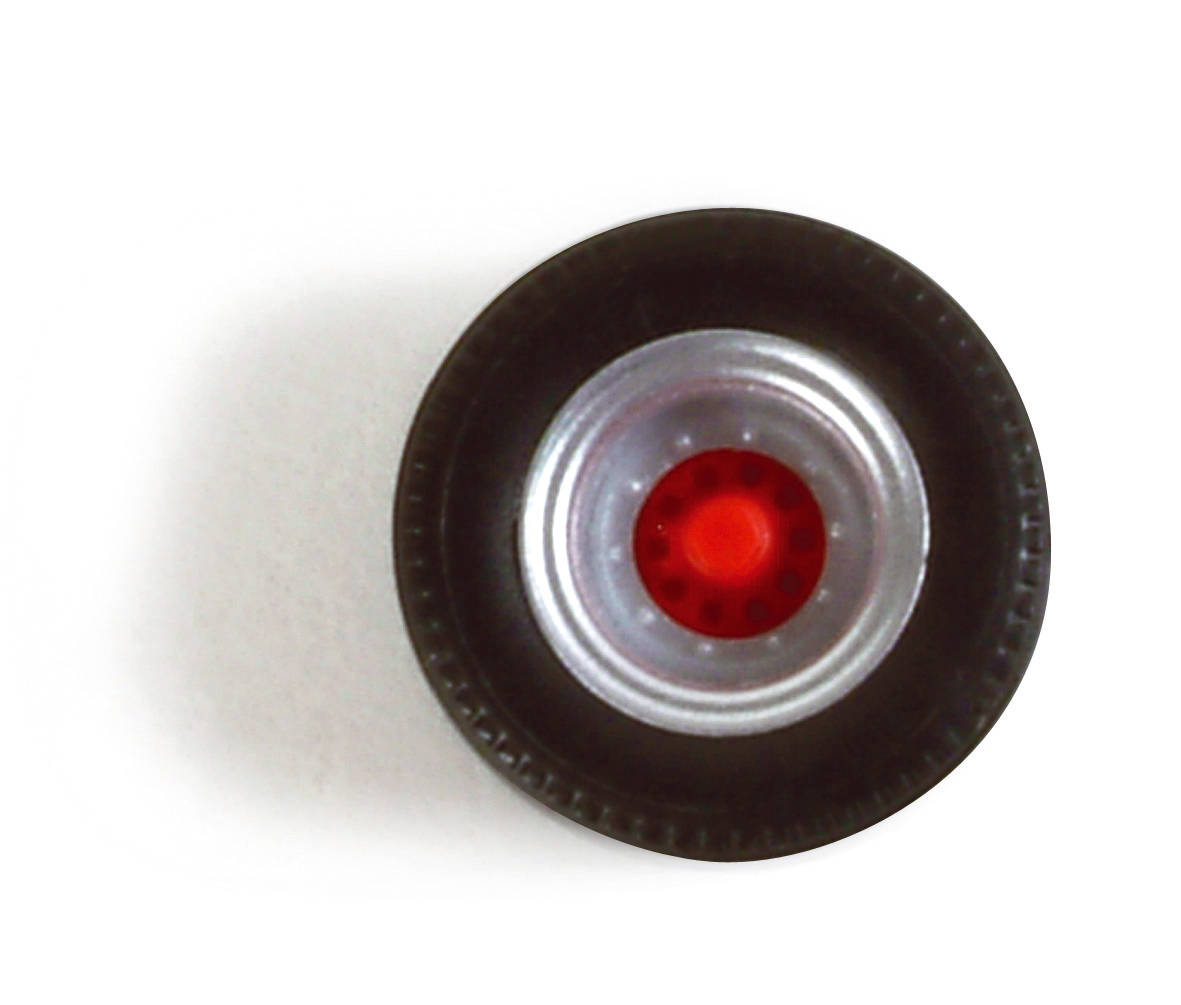 wheelset for trailer, silver/red