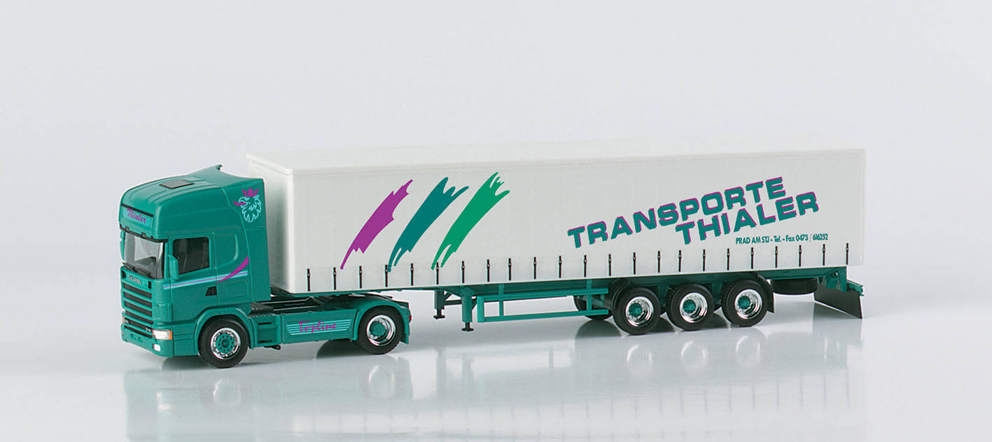 Scania 164 TL curtain trap semitrailer "Thialer"(Italy)