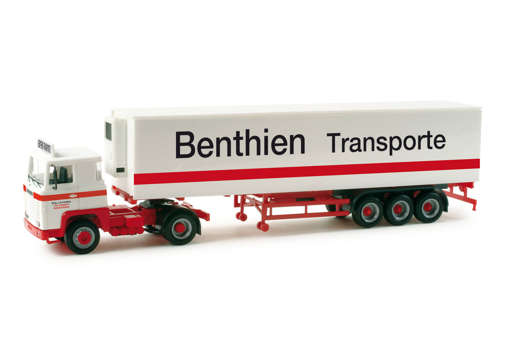 Scania 111 refrigerated box semitrailer "Benthien Transport"