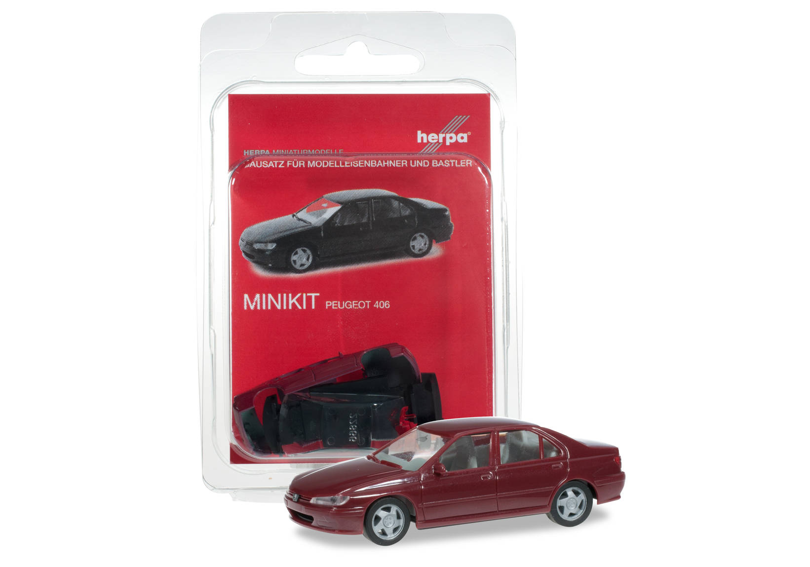 Herpa MiniKit: Peugeot 406, wine red