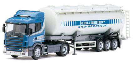 Scania 124 HL Kippsilo saddle train 2a/3a