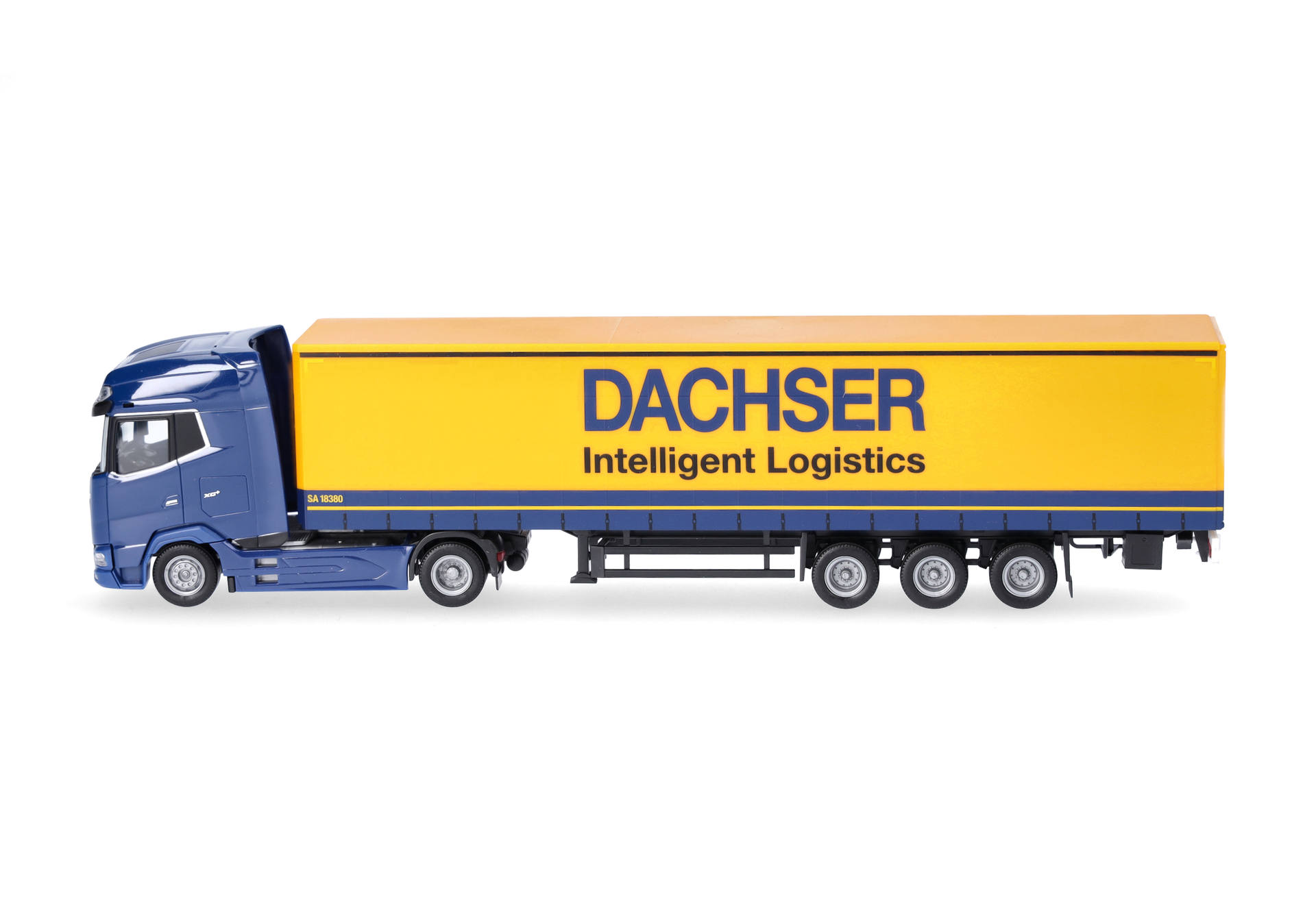 DAF XG+ curtain canvas semitrailer truck 2a/3a "Dachser - Intelligent Logistics"