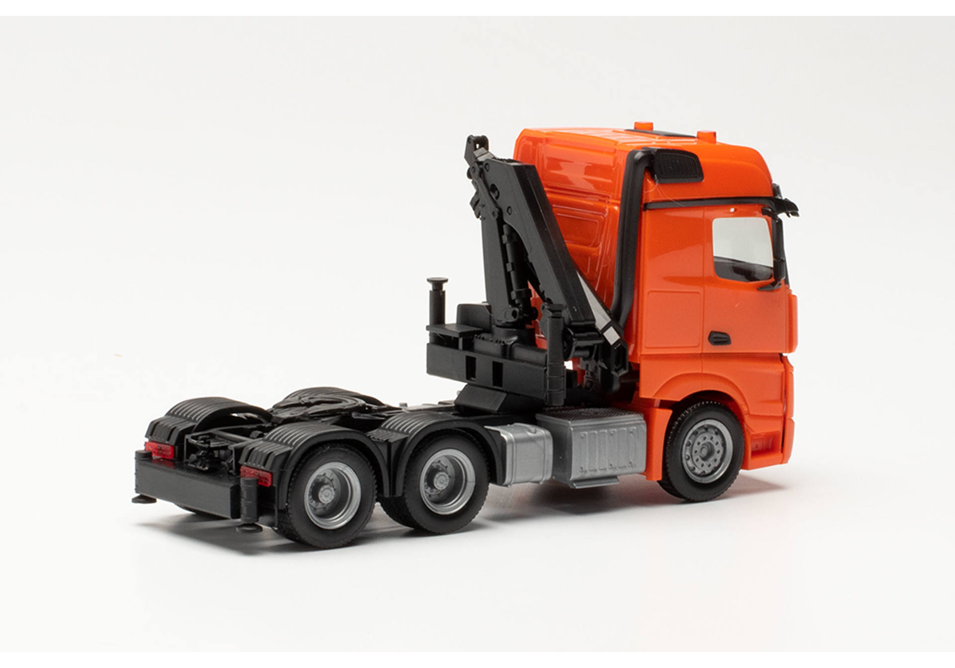 Mercedes-Benz Arocs 6x4 tractor with crane, orange