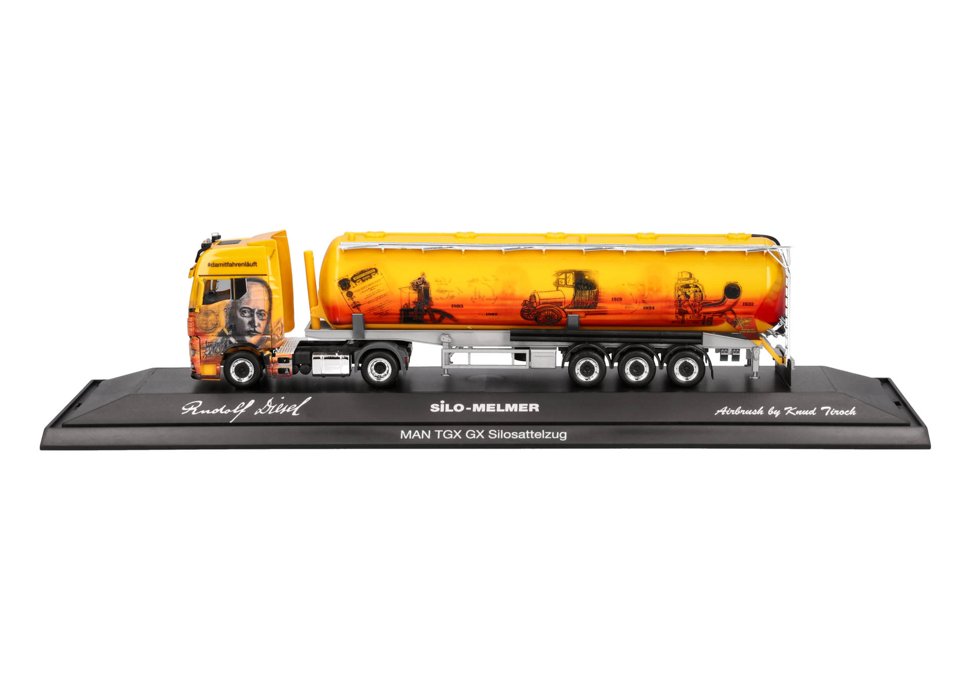 model, tank-truck, orange-tank, silo-trailer, diecast-model