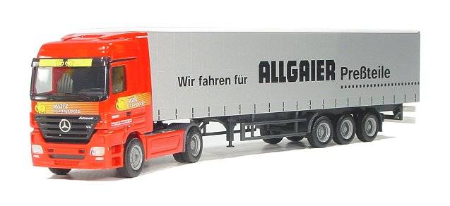 Mercedes-Benz Actros LH curtain canvas semitrailer "allgaier/Walz"