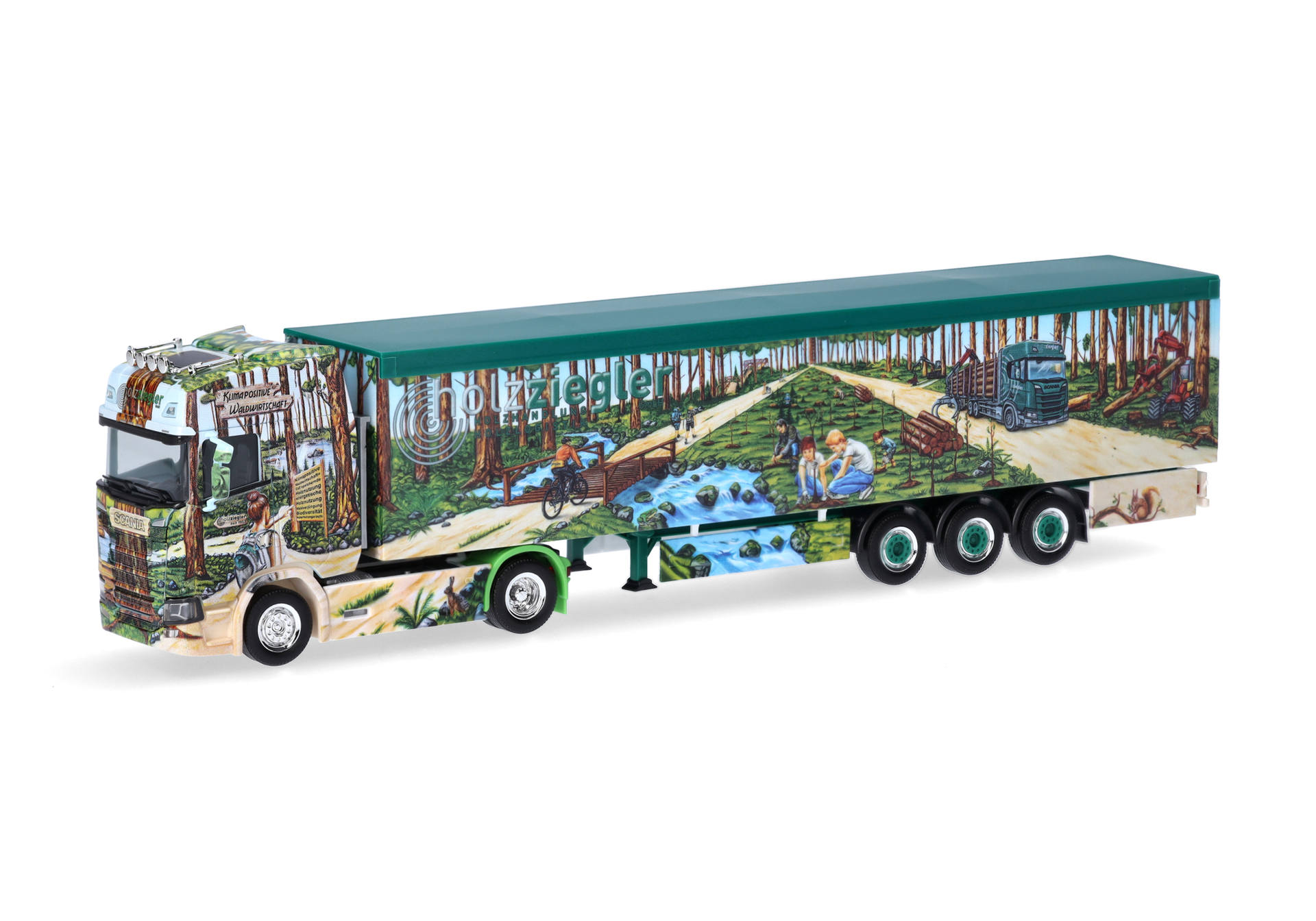 Scania CS 20 HD walking-floor semitrailer "Holz Ziegler"