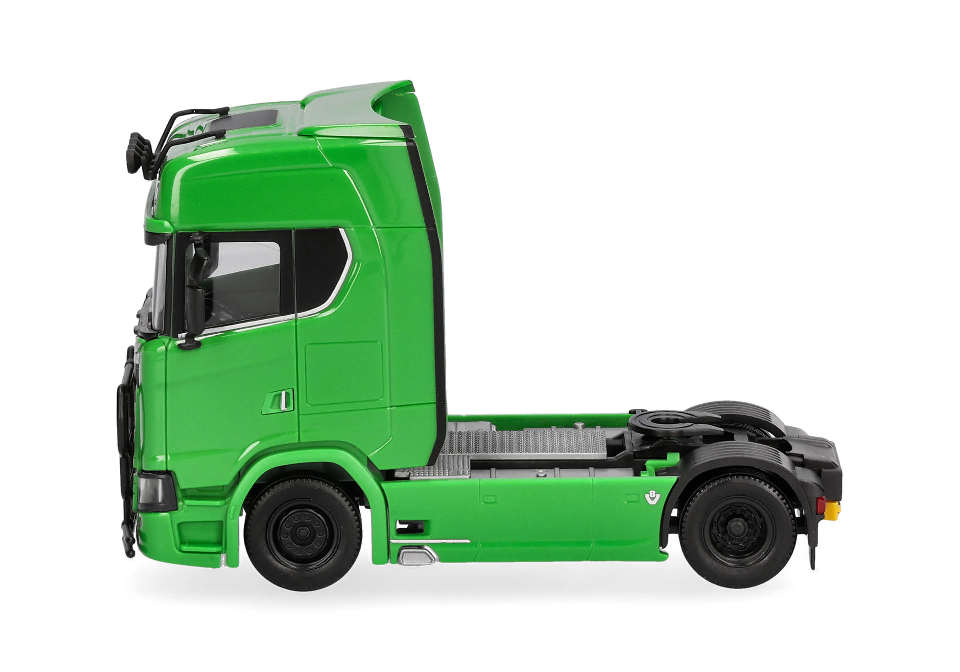 truck, tractor, cab, semi-trailer, green