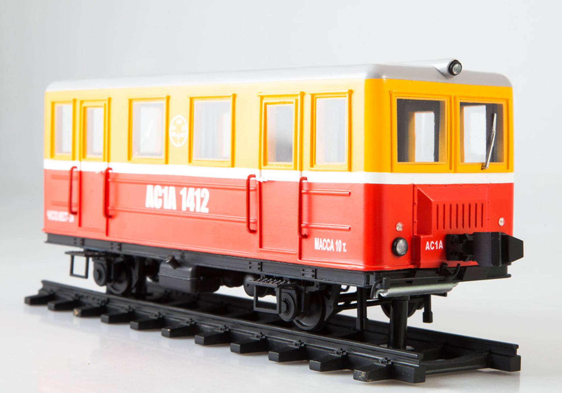 Service railcar AS-1A, red/yellow
