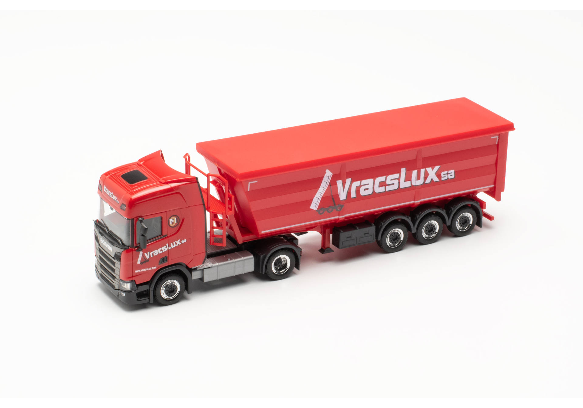 Scania CR 20 HD steel dump semitrailer truck "VracsLux  (Luxembourg/Perle)