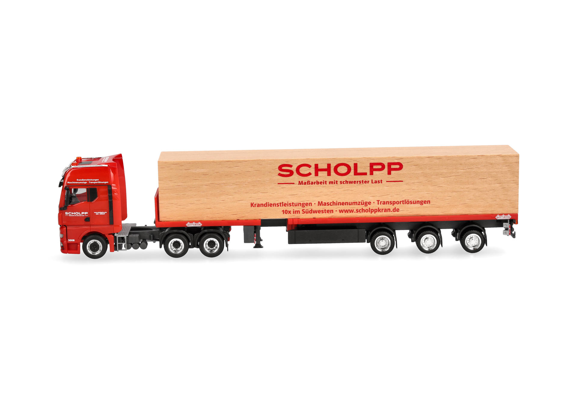 MAN TGX GX teletrailer semitrailer truck "70 years Scholpp"
