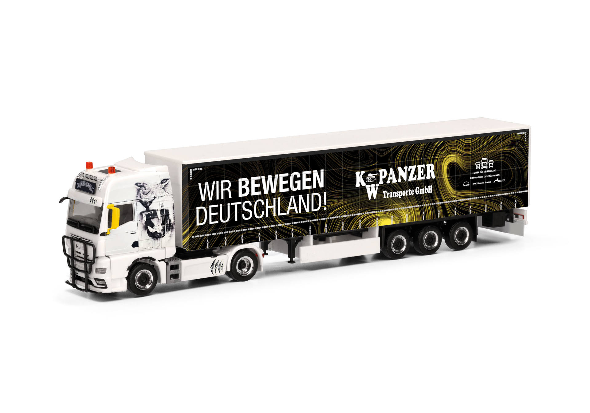 MAN TGX GX Gardinenplanen-Sattelzug "K.W. Panzer / Wir bewegen Deutschland"