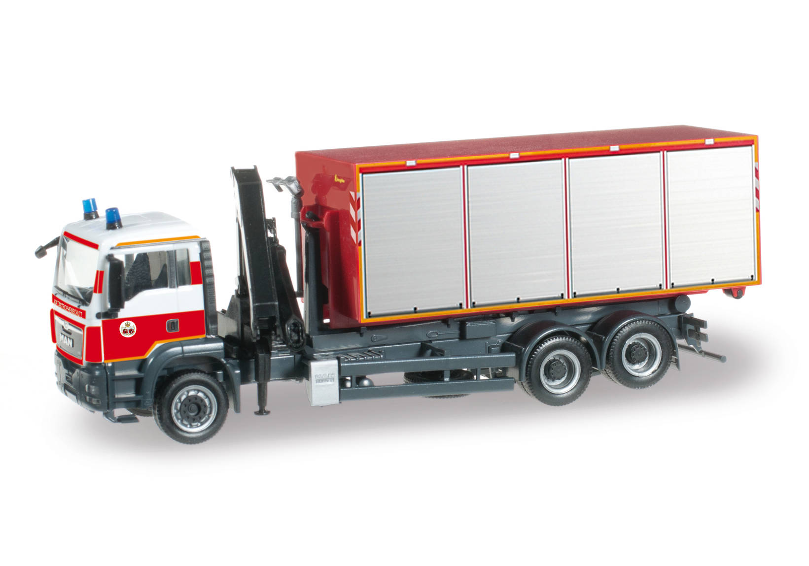 MAN TGS M Abrollcontainer-LKW mit Kran "Feuerwehr Brandenburg"