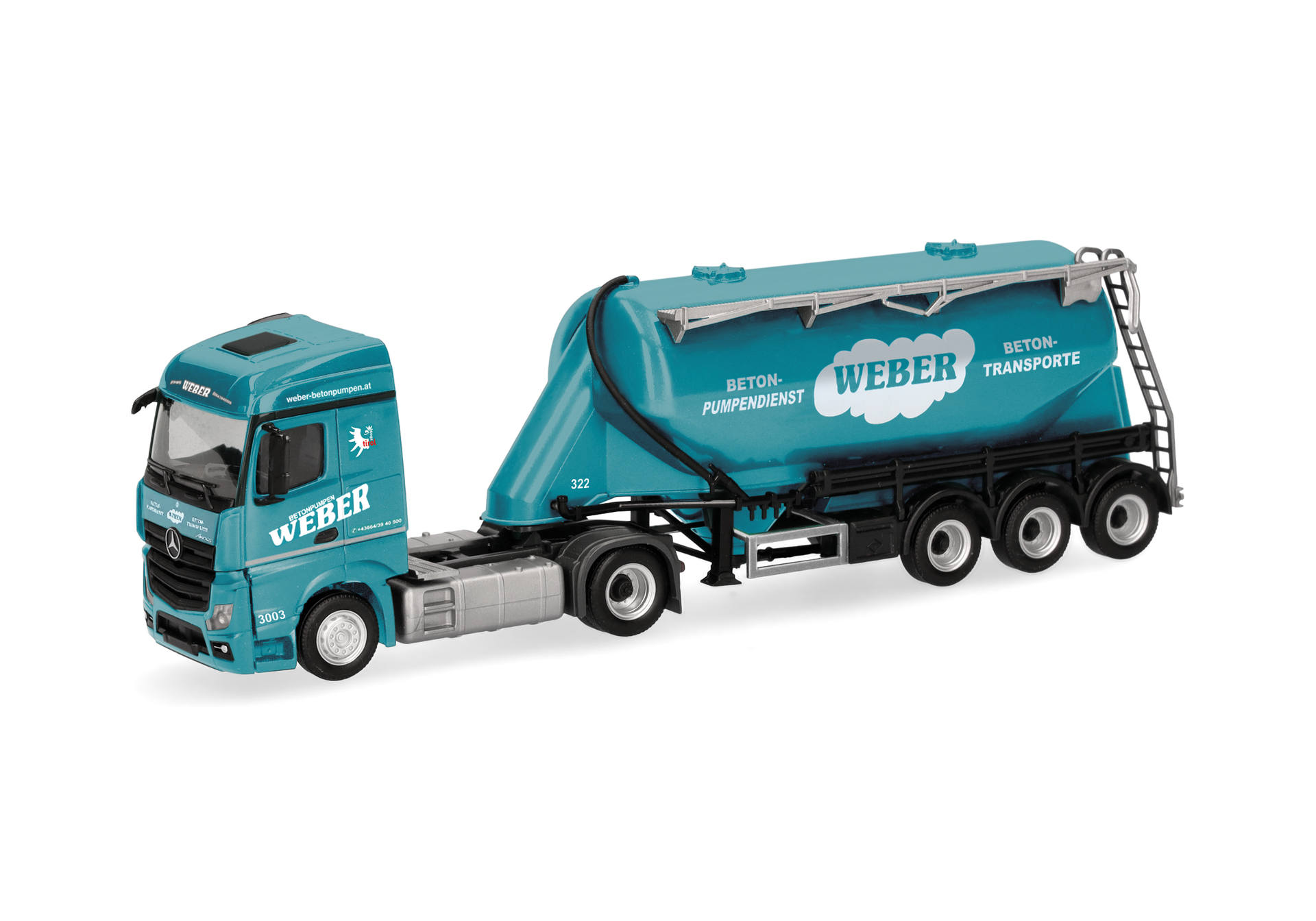 Mercedes-Benz Actros '18 Streamspace Eutersilo-Sattelzug "Weber Betonpumpen" (Österreich)