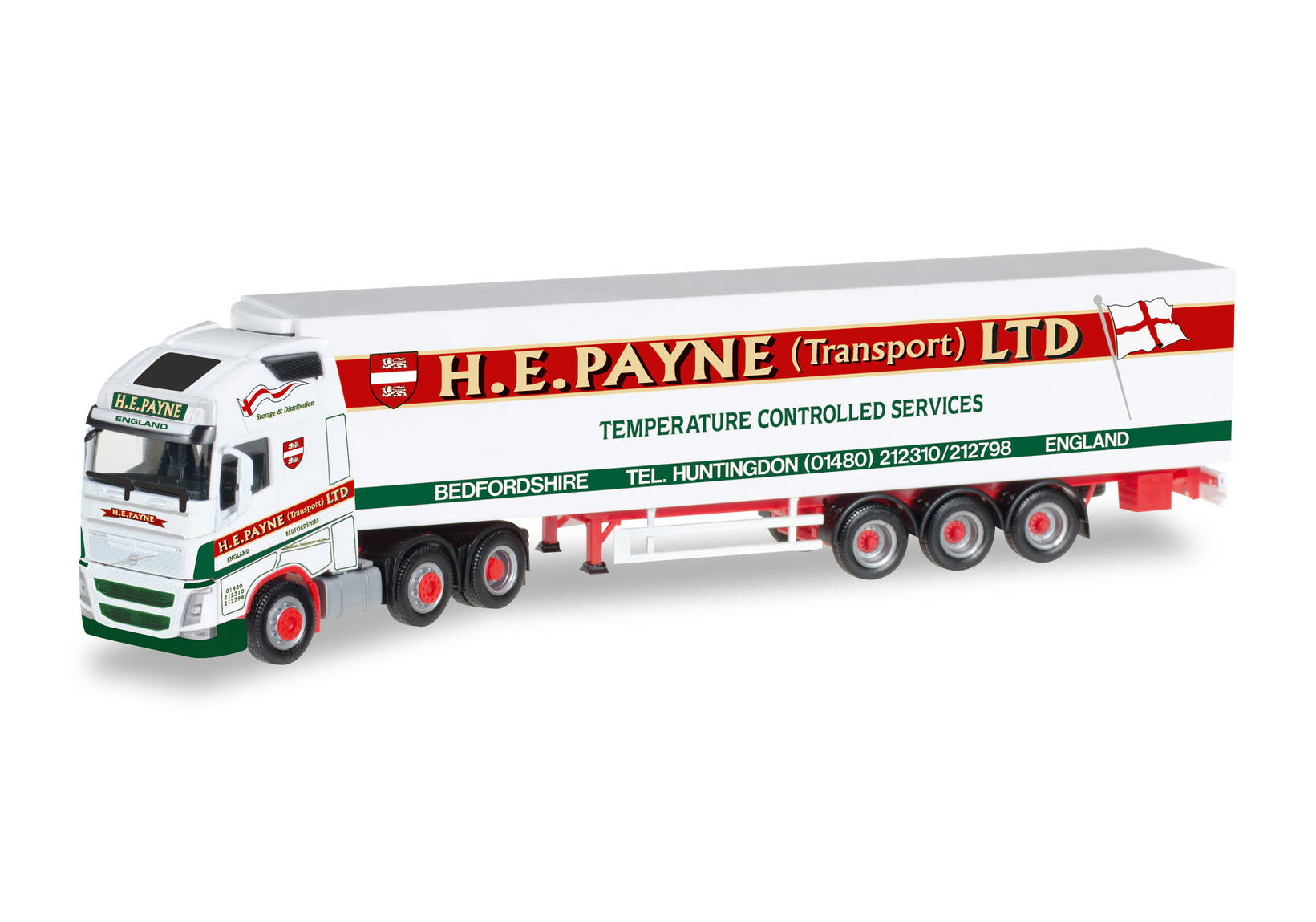 Volvo FH Gl. XL 6x2 refrigerated box trailer "H.E.Payne" (GB)