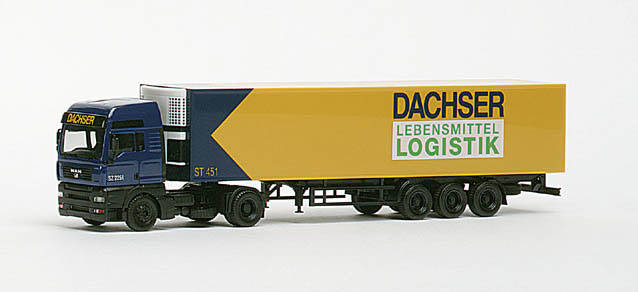 MAN TGA XXL refrigerated box semitrailer "Dachser"