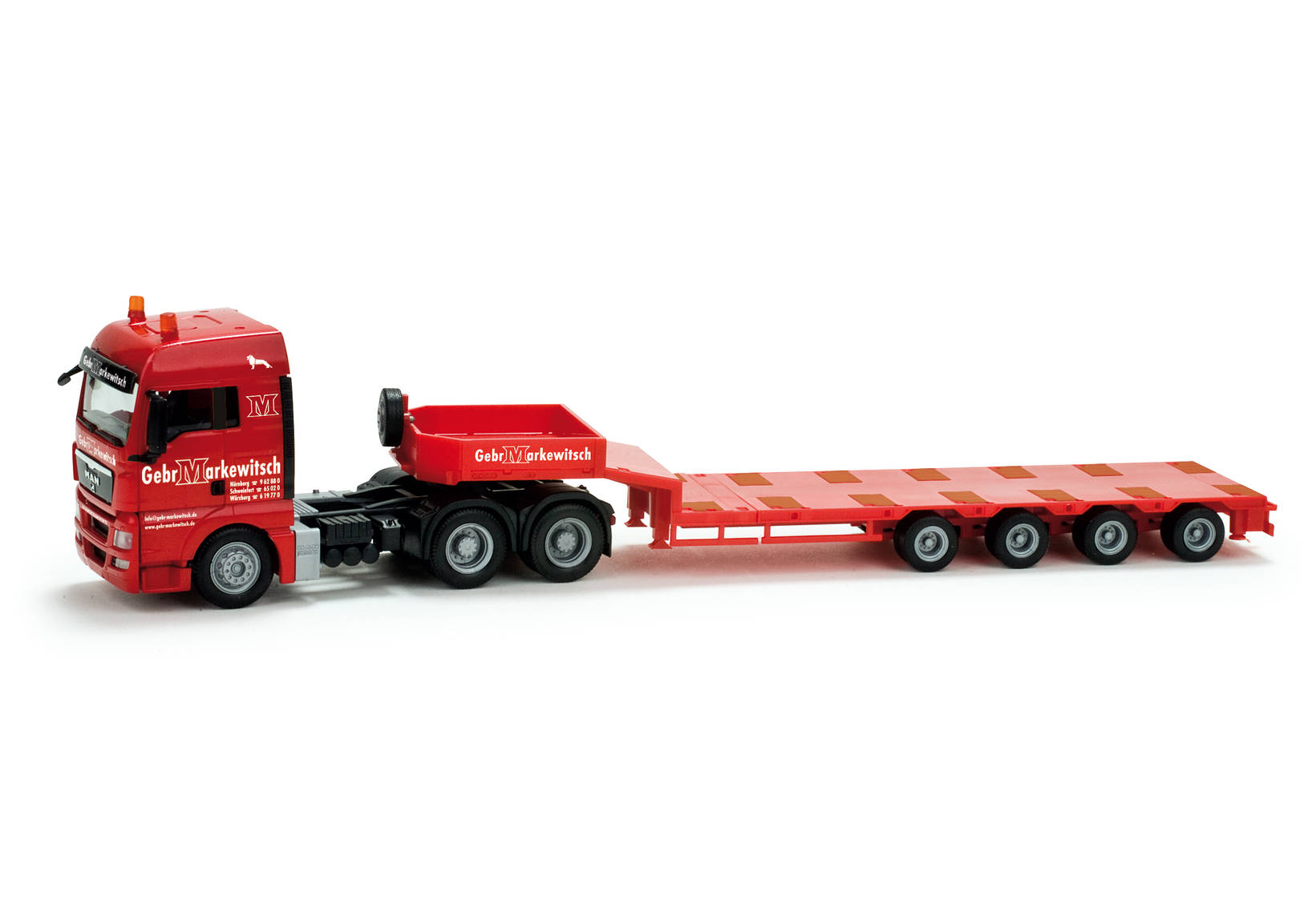 MAN TGX XLX semi low-boy semitrailer "Markewitsch"