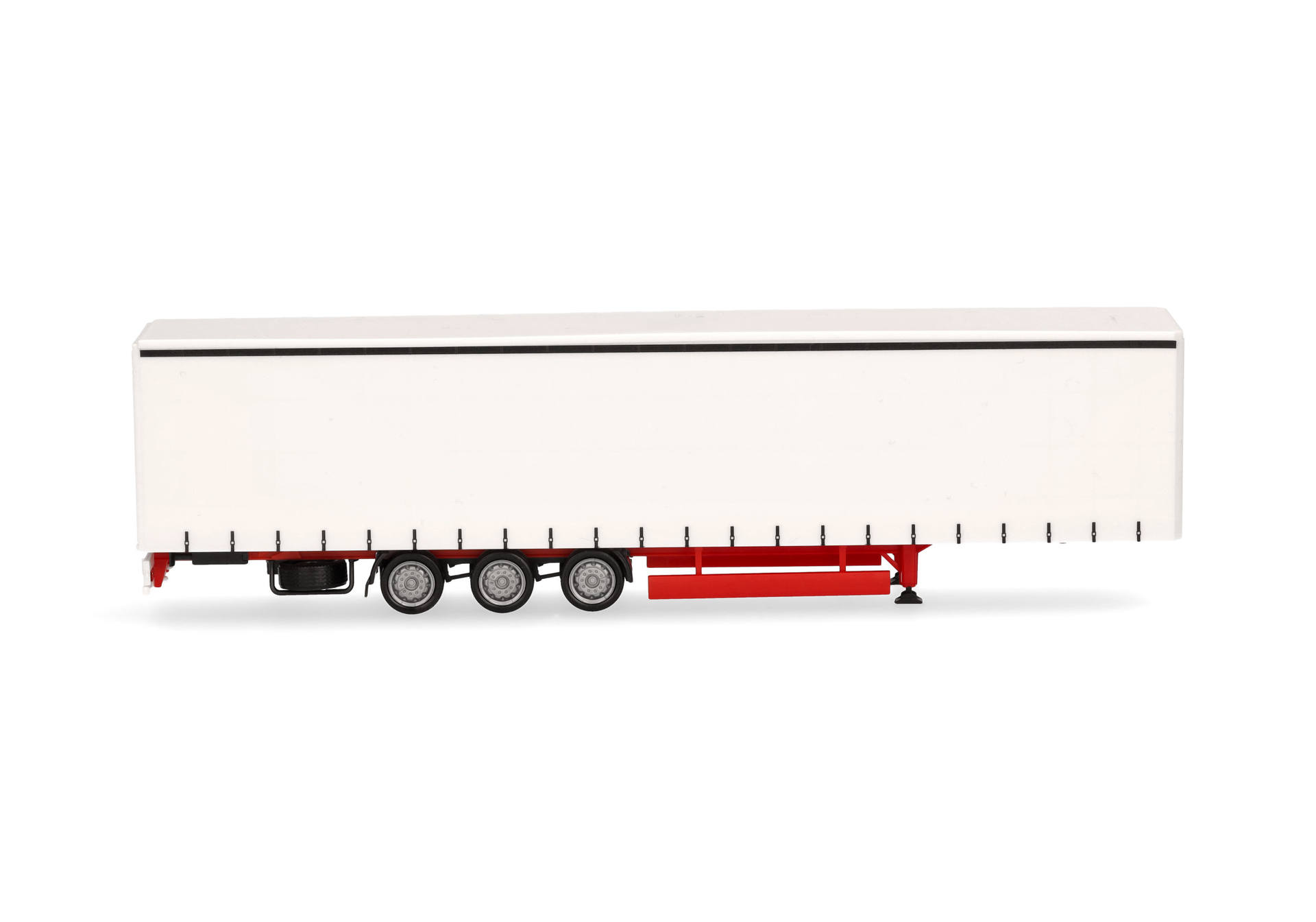 Volume curtain canvas semitrailer 3-axles, white