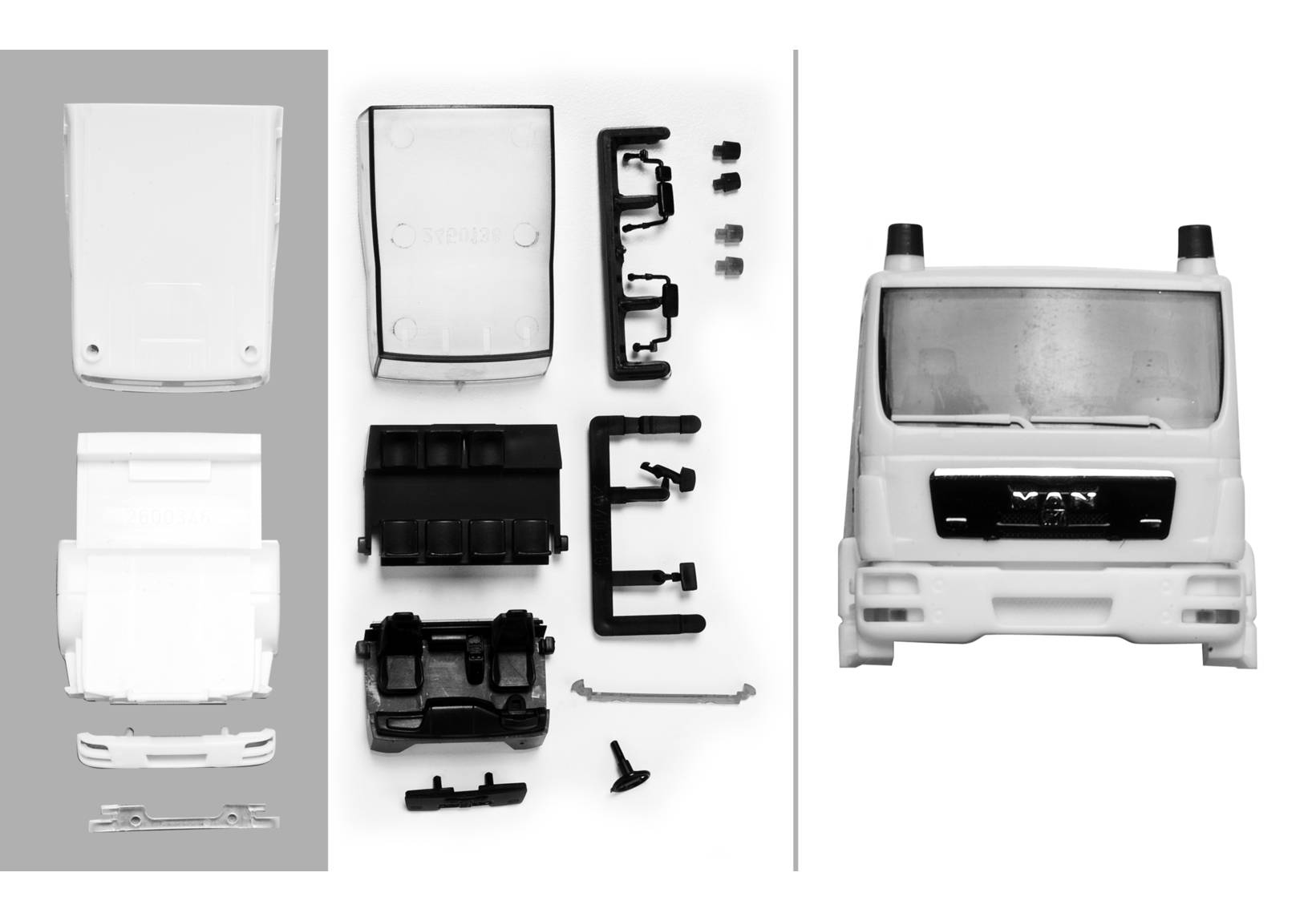 Crew cabin MAN TGM/08 LF 20/16 white Content: 2 pcs.