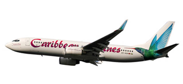 Caribbean Airlines Boeing 737-800. Artikel wird/ wurde in Wooster-Verpackung ausgeliefert.