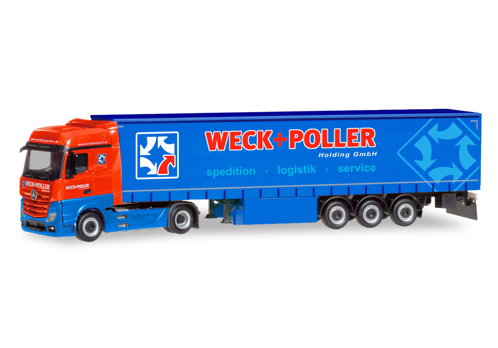 Mercedes-Benz Actros Bigspace Gardinenplanen-Sattelzug "Weck + Poller" (Sachsen / Zwickau)