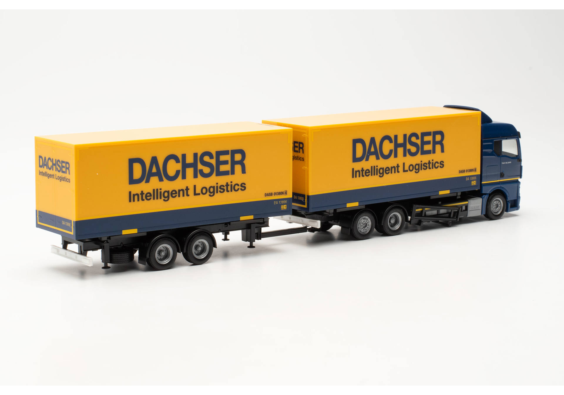 MAN TGX GM interchangeable tandem box trailer "Dachser"