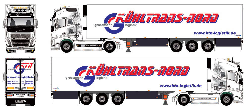 Volvo FH04 GL XL refrigerated box semitrailer "Grossmann Kühltrans Nord"