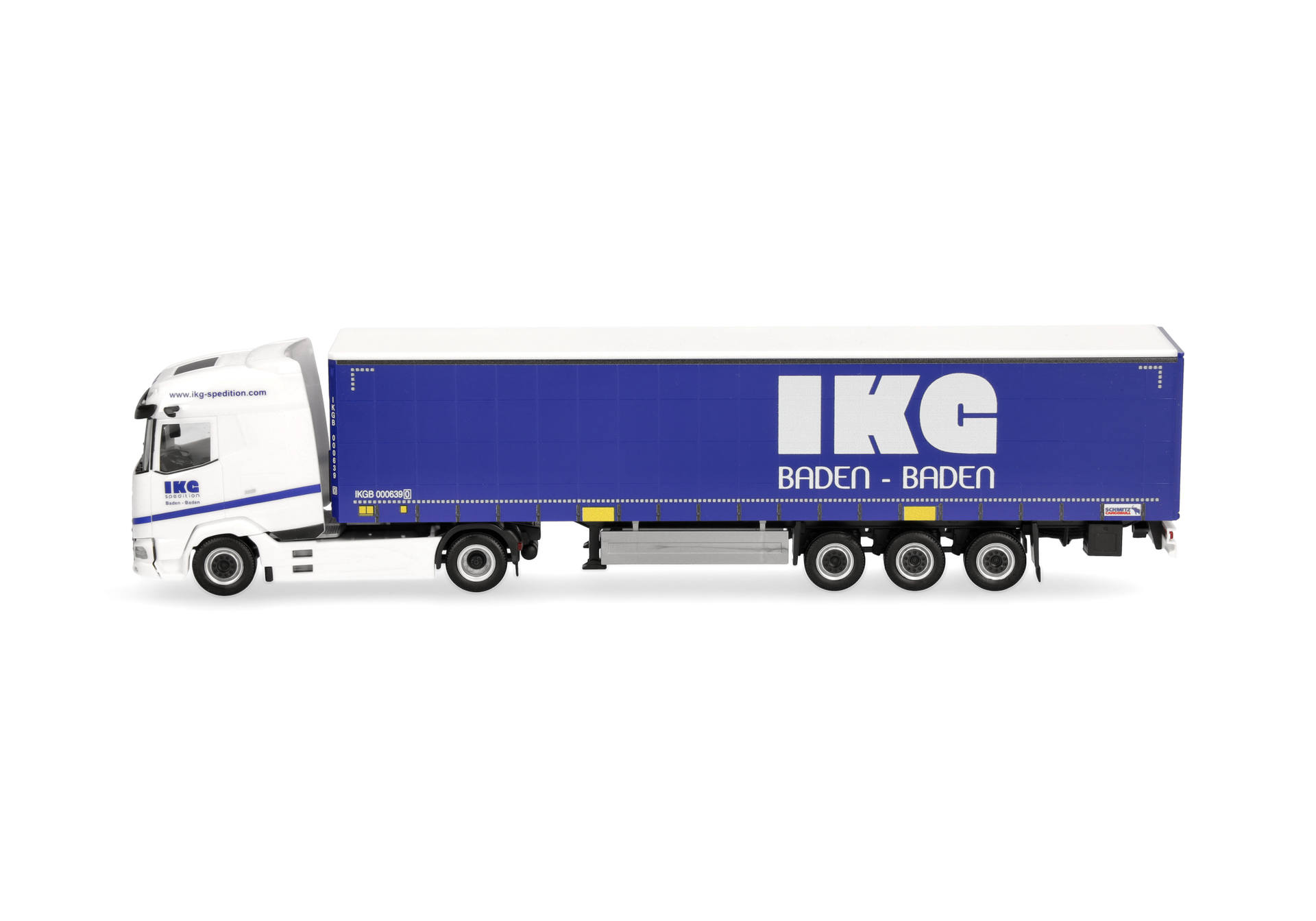 truck, trailer, semi, blue trailer, IKC logistics, truck, trailer, semi, blue, logosign