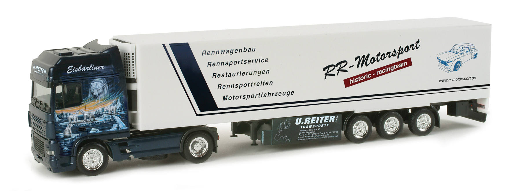 DAF XF 95 refrigerated box trailer "Reiter"