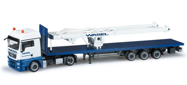 MAN TGX XLX lowliner flattrailer with counterweight for Liebherr LR 1600/2 "Wasel Krane"