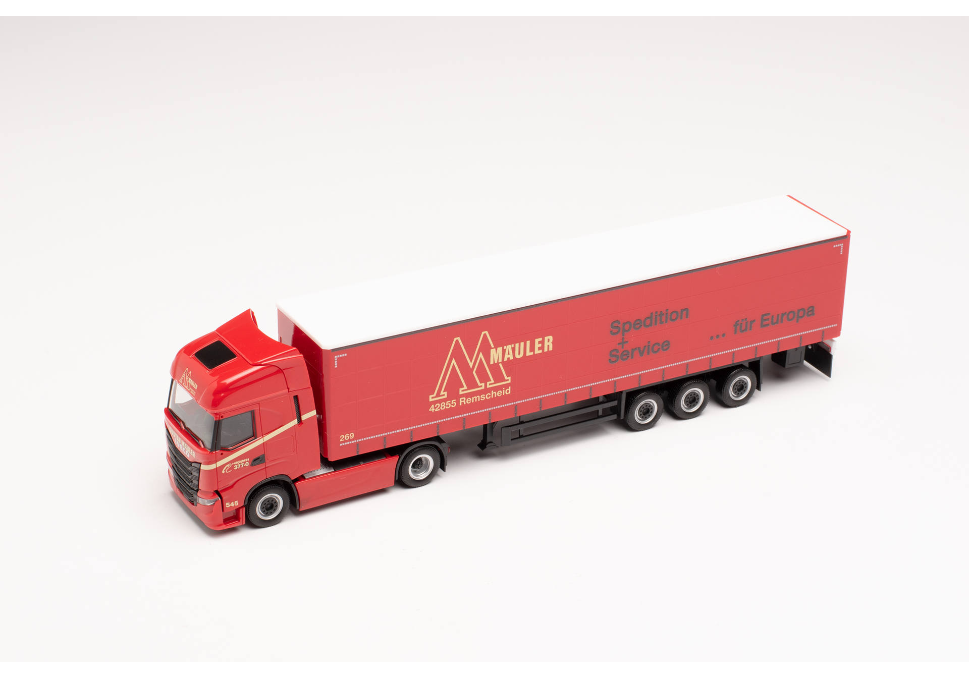 Herpa Iveco S-Way curtain canvas semitrailer 