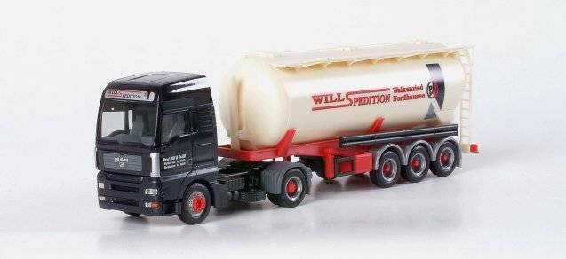 MAN TGA 40 m³ silo semitrailer "Spedition Will"